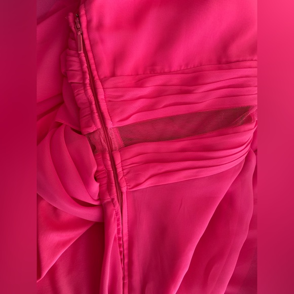 New/Never Used - ADRIANNA PAPELL ONE SHLDR HIGHLOW CHIFFON Dress - Picture 11 of 13